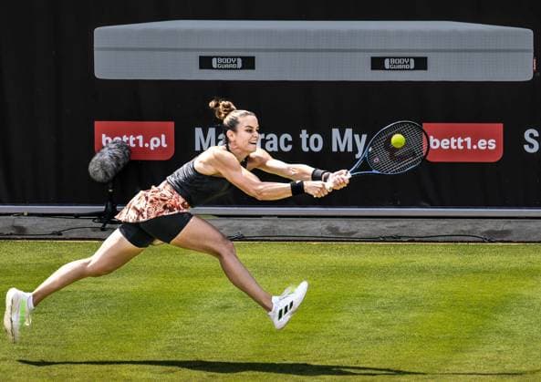 21 06 2023, xlakx, sports tennis, WTA Tour 2023 in Berlin emspor, v l Maria Sakkari Greece Berlin
