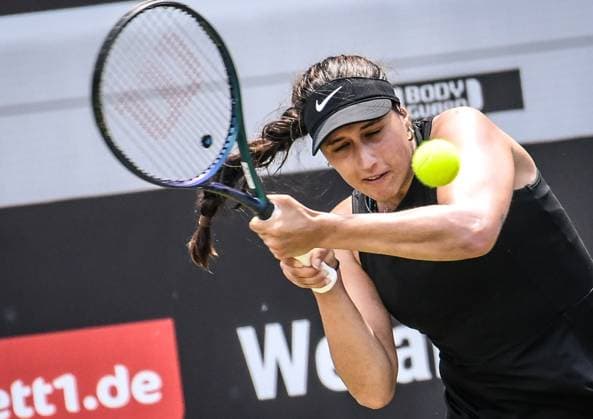 21 06 2023, xlakx, sports tennis, WTA Tour 2023 in Berlin emspor, v l Jaimee Fourlis Australia Berlin