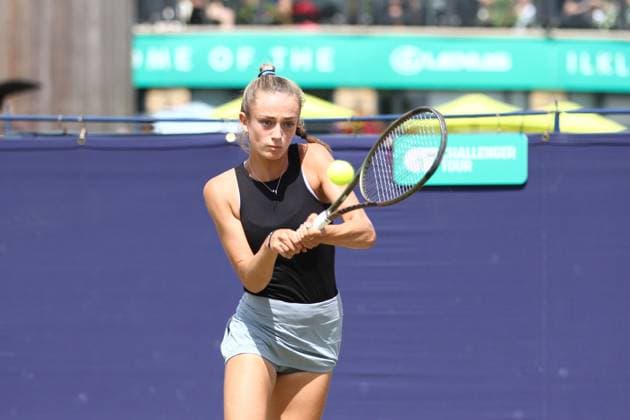 Ilkley Tennis Club, Ilkley, England, June 21st 2023: Isabelle Lacy during the W100 Ilkley against Aliona Bolsova at Ilkley Tennis Club (Sean Chandler SPP) Copyright: xSeanxChandlerx xSPPx spp-en-SeChSp-W100 Ilkley - Isabelle Lacy v Aliona Bolsova - Ilkley Tennis Club-3163