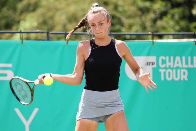 Ilkley Tennis Club, Ilkley, England, June 21st 2023: Isabelle Lacy during the W100 Ilkley against Aliona Bolsova at Ilkley Tennis Club (Sean Chandler SPP) Copyright: xSeanxChandlerx xSPPx spp-en-SeChSp-W100 Ilkley - Isabelle Lacy v Aliona Bolsova - Ilkley Tennis Club-3256
