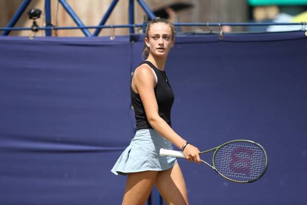 Ilkley Tennis Club, Ilkley, England, June 21st 2023: Isabelle Lacy during the W100 Ilkley against Aliona Bolsova at Ilkley Tennis Club (Sean Chandler SPP) Copyright: xSeanxChandlerx xSPPx spp-en-SeChSp-W100 Ilkley - Isabelle Lacy v Aliona Bolsova - Ilkley Tennis Club-3404