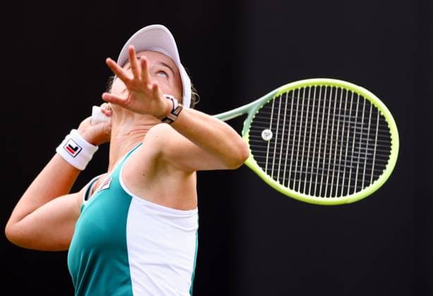 Mandatory Credit: Photo by Ryan Browne Shutterstock (13977103q) Barbora Krejcikova of the Czech Republic. Rothesay Classic, Day Three, Tennis, Edgbaston Priory Club, Birmingham, UK - 21 Jun 2023 Rothesay Classic, Day Three, Tennis, Edgbaston Priory Club, Birmingham, UK - 21 Jun 2023 Copyright: xRyanxBrowne Shutterstockx 13977103q