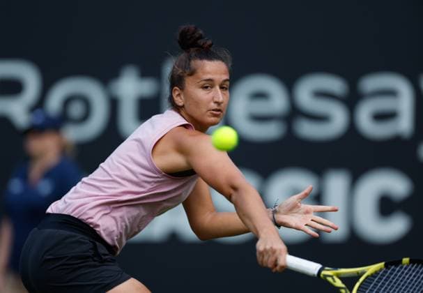 21st June 2023; Edgbaston Priory Club, Birmingham, England: Rothesay Classic Birmingham, Day 3; Emina Bektas (USA) during her match against Shuai Zhang (CHN)  ActionPlus12521894 RogerxEvans