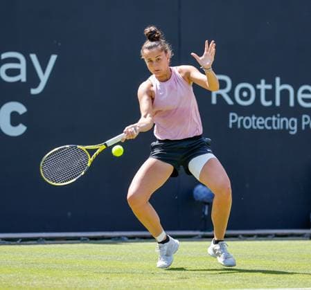 21st June 2023; Edgbaston Priory Club, Birmingham, England: Rothesay Classic Birmingham, Day 3; Emina Bektas (USA) during her match against Shuai Zhang (CHN)  ActionPlus12521955 RogerxEvans