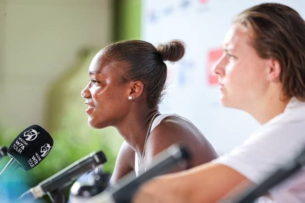 Press conference Noma NOHA AKUGUE GER and Jule NIEMEIER GER, bett1open presented by ecotrans Group, Berlin, LTTC Rot Weiß Berlin, 21 06 2023, Copyright: xClaudioxGärtnerx