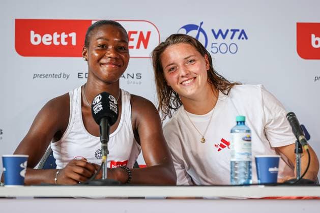 Press conference Noma NOHA AKUGUE GER and Jule NIEMEIER GER, bett1open presented by ecotrans Group, Berlin, LTTC Rot Weiß Berlin, 21 06 2023, Copyright: xClaudioxGärtnerx