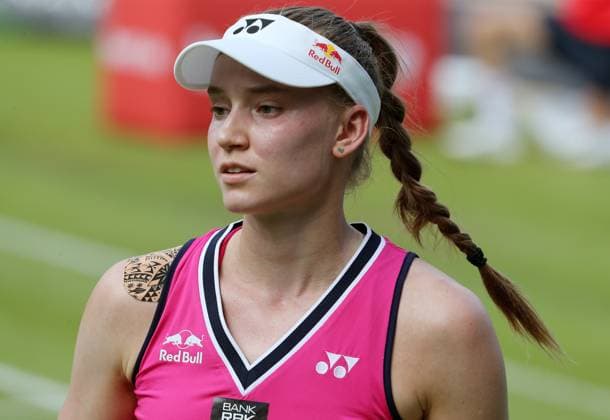 Elena Rybakina RUS Kazakhstan , Centre Court at the tennis facility of LTTC Rot Weiss e V Steffi Graf Stadium Tennis bett1 open WTA 500 tournament on grass women season 2022 2023 21 06 2023