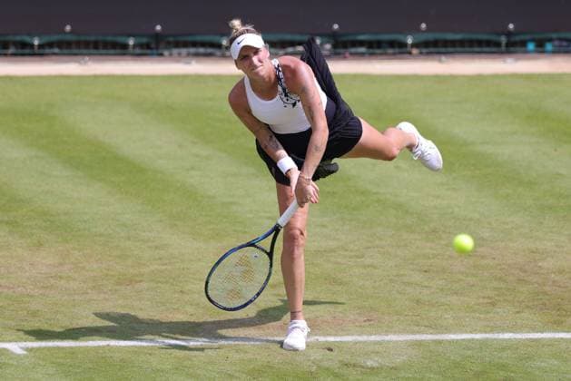 Marketa Vondrousova, CZE, during second round at 2023 bett1 Open in Berlin, 21 06 2023