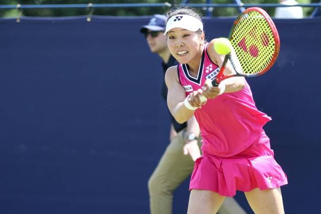 Ilkley Tennis Club, England, June 21st 2023: 2023: Mai Hontama during the W100 Ilkley against Joanna Garland at Ilkley Tennis Club (Sean Chandler SPP) Copyright: xSeanxChandlerx xSPPx spp-en-SeChSp-W100 Ilkley - Mai Hontama v Joanna Garland - Ilkley Tennis Club-15