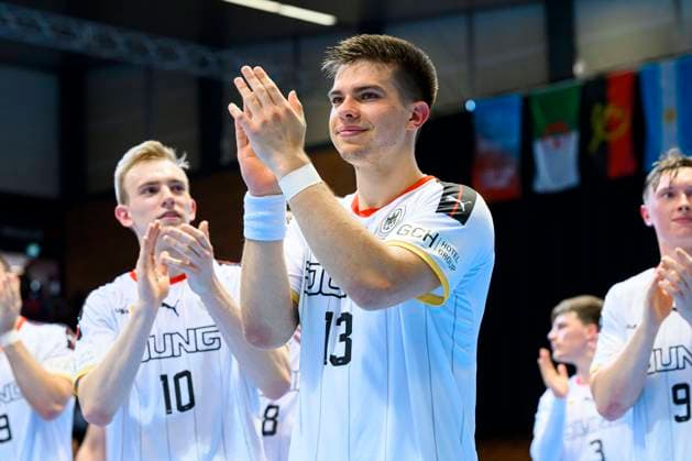 Hannover, Germany 20 June 2023 Handball U21 World Cup Preliminary Round Group B Germany vs Tunisia Renars Uscins Germany TSV Hannover Burgdorf Hannover Swiss Life Hall Lower Saxony Germany
