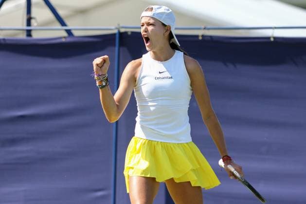 Ilkley Tennis Club, England, June 21st 2023: Emiliana Arango during the W100 Ilkley against Lesley Pattinama-Kerkhove at Ilkley Tennis Club (Sean Chandler SPP) Copyright: xSeanxChandlerx xSPPx spp-en-SeChSp-W100 Ilkley - Lesley Pattinama-Kerkhove v Emiliana Arango - Ilkley Tennis Club-12
