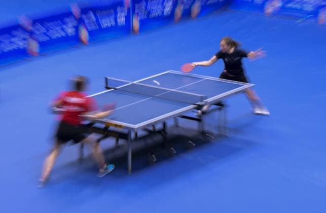Arantxa Cossio of Mexico during the game Mexico vs Costa Rica, corresponding to the first stage of Womens Team Table tennis, Tischtennis at the Central American and Caribbean Games San Salvador 2023, at EL Polvorin Sports Complex, on June 21, 2023. <br><br> Arantxa Cossio de Mexico durante el juego Mexico vs Costa Rica, correspondiente a la primera ronda de Tenis de Mesa Femenil por equipos en los Juegos Centroamericanos y del Caribe San Salvador 2023, en el Complejo Deportivo EL Polvorin, el 21 de Junio de 2023. JCC San Salvador 2023 Mexico vs Costa Rica 