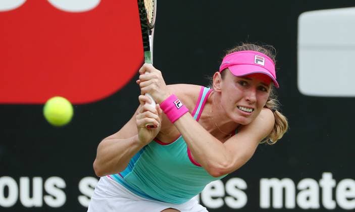 Ekaterina Alexandrova RUS , Centre Court at the tennis facility of LTTC Rot Weiss e V Steffi Graf Stadium Tennis bett1 open WTA 500 tournament on grass women season 2022 2023 22 06 2023