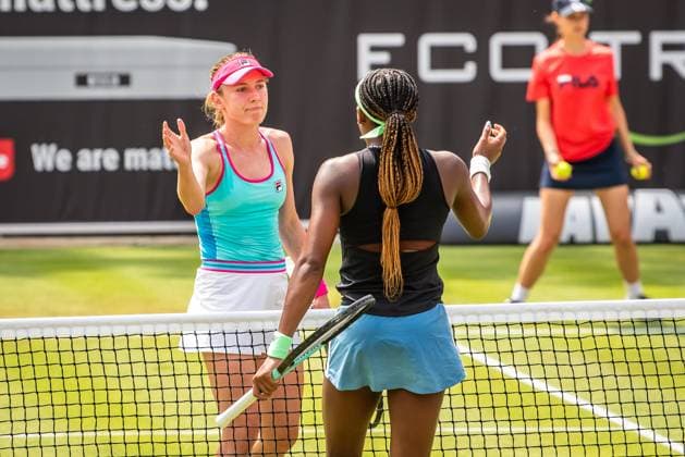 Bett1 Open WTA 500 Berlin, 22 06 2023 Ekaterina Alexandrova Russia Coco Gauff USA Bett1 Open WTA 500 Steffi Graf Stadium, Rot Weiss Tennis Club, Berlin, 22 06 2023 Bett1Open Copyright: xBEAUTIFULxSPORTS LucianoxLimax