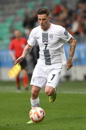BENJAMIN VERBIC, UEFA EURO, EM, Europameisterschaft,Fussball 2024 Qualifying, Slovenia-San Marino 2-0, azione, Action Single Shot UEFA QUALIFICAZIONI EURO 2024 SLOVENIA-SAN MARINO 2-0