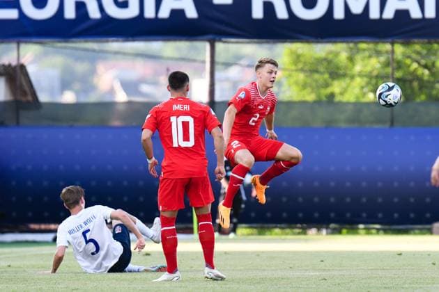 ROU: UEFA European Under-21 Championship Group D: Norway U21, U 21 vs Switzerland U21 Nicolas Vouilloz in action during UEFA European Under-21 Championship Group D: Norway U21 vs Switzerland U21, disputed on Dr Constanin Radulescu Stadium, 22 June 2023 Cluj-Napoca Dr Constantin Radulescu Stadium Romania Copyright: xAncaxTepeix