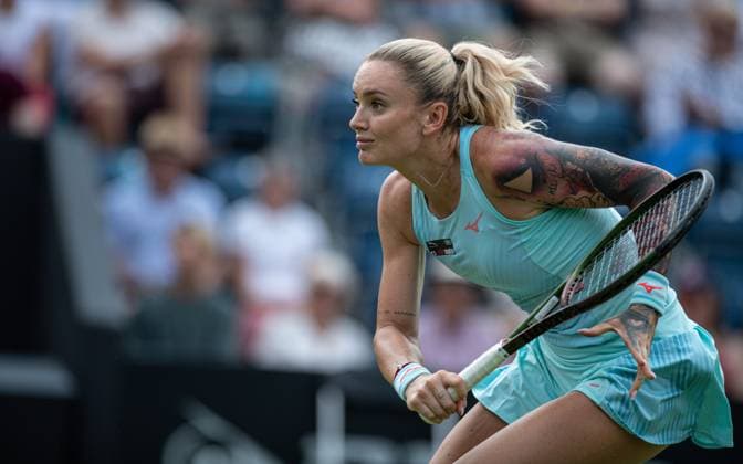 22nd June 2023; Edgbaston Priory Club, Birmingham, England: Rothesay Classic Birmingham, Day 4; Tereza Martincova (CZE) chases a drop shot during her game versus Barbora Krejcikova (CZE)  ActionPlus12522472 GodfreyxPitt
