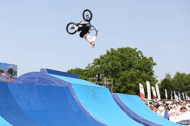 June 22, 2023, Krzeszowice, Malopolska, Poland: Kim Lea MUELLER of Team Germany competes in the Cycling BMX Freestyle Women s Park Final of the Europaspiele 2023 in Krzeszowice, Poland Krzeszowice Poland - ZUMAc179 20230622_zep_c179_106 Copyright: xMickaelxChavetx