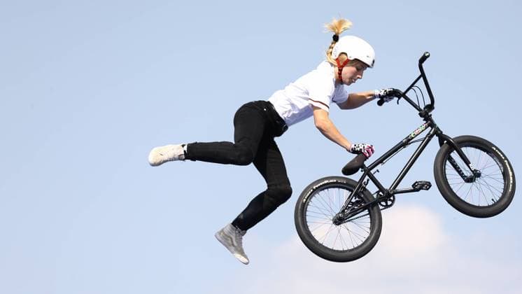 June 22, 2023, Krzeszowice, Malopolska, Poland: Kim Lea MUELLER of Team Germany competes in the Cycling BMX Freestyle Women s Park Final of the Europaspiele 2023 in Krzeszowice, Poland Krzeszowice Poland - ZUMAc179 20230622_zep_c179_127 Copyright: xMickaelxChavetx