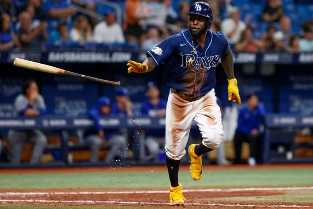 June 22, 2023, St. Petersburg, Florida, USA: Tampa Bay Rays left fielder Randy Arozarena (56) tosses bat after hitting a two-run RBI single in the seventh inning against the Kansas City Royals at Tropicana Field in St. Petersburg on Thursday, June 22, 2023. St. Petersburg USA - ZUMAs70_ 0261203810st Copyright: xIvyxCeballox