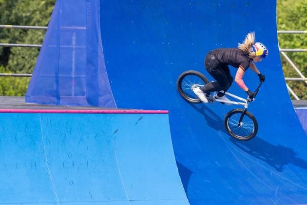 KRZESZOWICE 22.06.2023 IGRZYSKA EUROPEJSKIE 2023 MALOPOLSKA Europaspiele 2023 ROWERY BMX BMX FREESTYLE Cycling BMX Freestyle - Women s Park Final Lara Marie Lessmann GER FOT. MICHAL CHWIEDUK FOKUSMEDIA.COM.PL NEWSPIX.PL --- Newspix.pl  230622CHW037