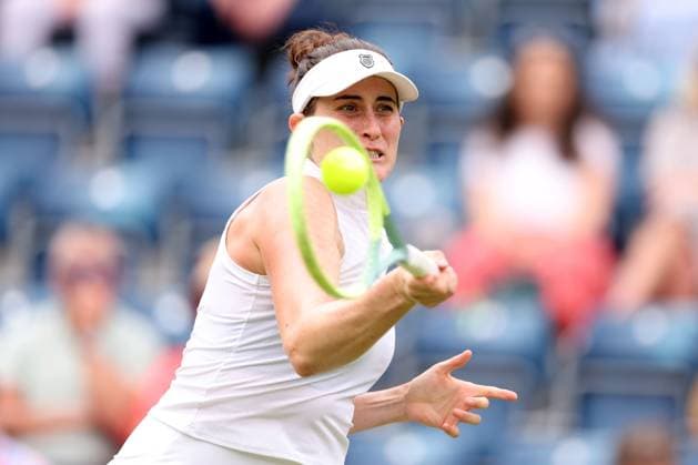 Mandatory Credit: Photo by Ryan Browne Shutterstock (13977105f) Rebecca Marino of Canada during her quarter-final match. Rothesay Classic, Day Five, Tennis, Edgbaston Priory Club, Birmingham, UK - 23 Jun 2023 Rothesay Classic, Day Five, Tennis, Edgbaston Priory Club, Birmingham, UK - 23 Jun 2023 Copyright: xRyanxBrowne Shutterstockx 13977105f