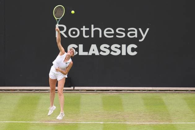 Mandatory Credit: Photo by Ryan Browne Shutterstock (13977105ap) Rebecca Marino of Canada during her quarter-final match. Rothesay Classic, Day Five, Tennis, Edgbaston Priory Club, Birmingham, UK - 23 Jun 2023 Rothesay Classic, Day Five, Tennis, Edgbaston Priory Club, Birmingham, UK - 23 Jun 2023 Copyright: xRyanxBrowne Shutterstockx 13977105ap