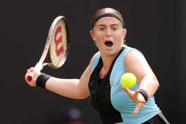 Mandatory Credit: Photo by Ryan Browne Shutterstock (13977105bd) Barbora Krejcikova of the Czech Republic during her quarter-final match. Rothesay Classic, Day Five, Tennis, Edgbaston Priory Club, Birmingham, UK - 23 Jun 2023 Rothesay Classic, Day Five, Tennis, Edgbaston Priory Club, Birmingham, UK - 23 Jun 2023 Copyright: xRyanxBrowne Shutterstockx 13977105bd