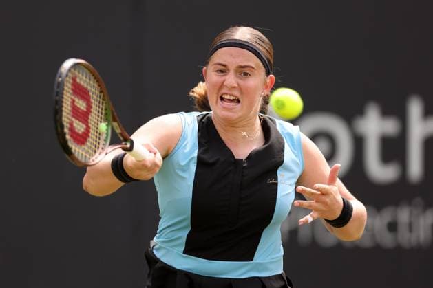 Mandatory Credit: Photo by Ryan Browne Shutterstock (13977105at) Barbora Krejcikova of the Czech Republic during her quarter-final match. Rothesay Classic, Day Five, Tennis, Edgbaston Priory Club, Birmingham, UK - 23 Jun 2023 Rothesay Classic, Day Five, Tennis, Edgbaston Priory Club, Birmingham, UK - 23 Jun 2023 Copyright: xRyanxBrowne Shutterstockx 13977105at