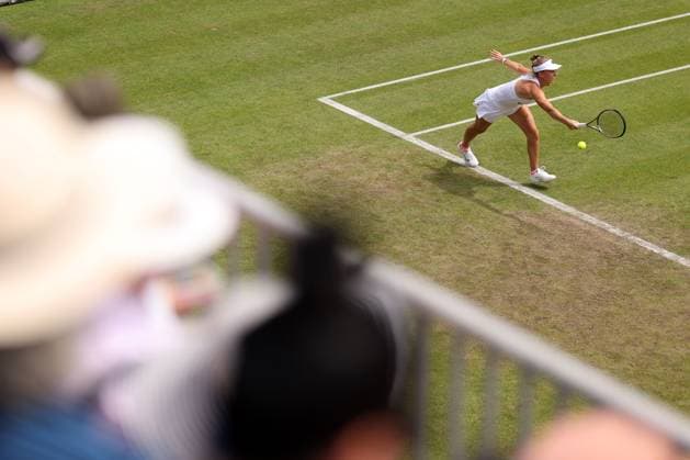 Mandatory Credit: Photo by Ryan Browne Shutterstock (13977105bs) Magdalena Frech of Poland during her quarter-final match. Rothesay Classic, Day Five, Tennis, Edgbaston Priory Club, Birmingham, UK - 23 Jun 2023 Rothesay Classic, Day Five, Tennis, Edgbaston Priory Club, Birmingham, UK - 23 Jun 2023 Copyright: xRyanxBrowne Shutterstockx 13977105bs