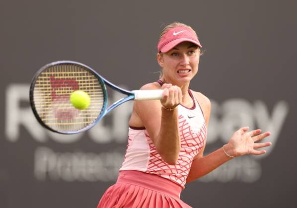 Mandatory Credit: Photo by Ryan Browne Shutterstock (13977105en) Anastasia Potapova of Russia during her quarter-final match. Rothesay Classic, Day Five, Tennis, Edgbaston Priory Club, Birmingham, UK - 23 Jun 2023 Rothesay Classic, Day Five, Tennis, Edgbaston Priory Club, Birmingham, UK - 23 Jun 2023 Copyright: xRyanxBrowne Shutterstockx 13977105en