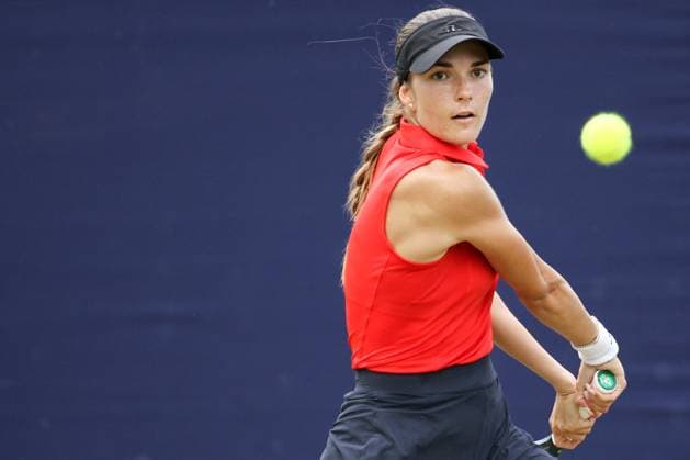 Ilkley Tennis Club, Ilkley, England, June 23st 2023: Mirjam Bjorklund during the W100 Ilkley Semi Final against Dalma Galfi at Ilkley Tennis Club (Sean Chandler SPP) Copyright: xSeanxChandlerx xSPPx spp-en-SeChSp-W100 Ilkley - Semi Final - Dalma Galfi v Mirjam Bjorklund - Ilkley Tennis Club-6138