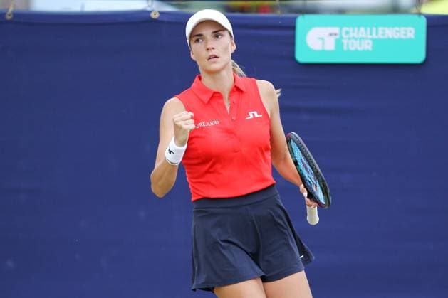 Ilkley Tennis Club, Ilkley, England, June 23st 2023: Mirjam Bjorklund during the W100 Ilkley Semi Final against Dalma Galfi at Ilkley Tennis Club (Sean Chandler SPP) Copyright: xSeanxChandlerx xSPPx spp-en-SeChSp-W100 Ilkley - Semi Final - Dalma Galfi v Mirjam Bjorklund - Ilkley Tennis Club-5991