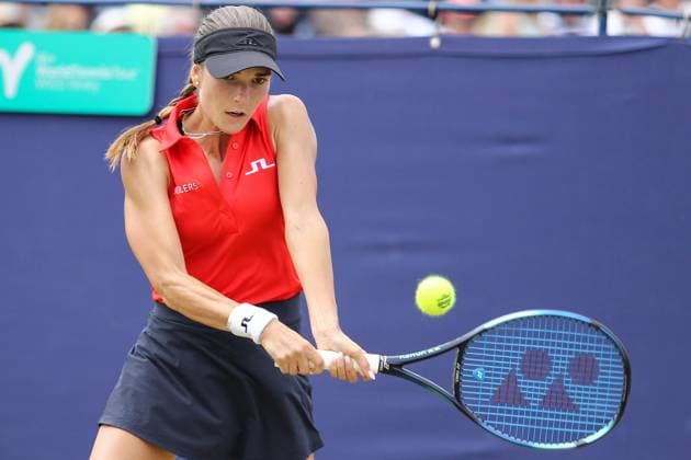 Ilkley Tennis Club, Ilkley, England, June 23st 2023: Mirjam Bjorklund during the W100 Ilkley Semi Final against Dalma Galfi at Ilkley Tennis Club (Sean Chandler SPP) Copyright: xSeanxChandlerx xSPPx spp-en-SeChSp-W100 Ilkley - Semi Final - Dalma Galfi v Mirjam Bjorklund - Ilkley Tennis Club-6243