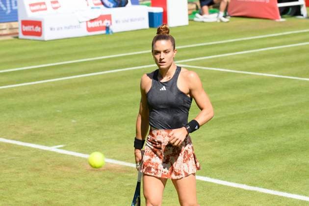 Maria Sakkari tennis player, GER, Berlin, QF, tennis bett1open, WTA 500, season 2022 2023, 24 06 23, 2023, Steffi Graf Stadium, GER, Berlin, QF, tennis bett1open, WTA 500, season 2022 2023, 24 06 23, 2023, Steffi Graf Stadium, photo Eibner Pressefoto Uwe Koch Berlin Copyright: xEibner-Pressefoto UwexKochx EP_UKH