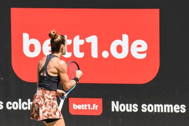 Maria Sakkari tennis player joy, jubilation, GER, Berlin, QF, Tennis bett1open, WTA 500, season 2022 2023, 24 06 23, 2023, Steffi Graf Stadium, GER, Berlin, QF, Tennis bett1open, WTA 500, season 2022 2023, 24 06 23, 2023, Steffi Graf Stadium, Photo Eibner Pressefoto Uwe Koch Berlin Copyright: xEibner-Pressefoto UwexKochx EP_UKH