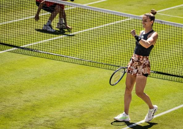 24 06 2023, xlakx, sports tennis, WTA Tour 2023 in Berlin emspor, v l Maria Sakkari Greece Berlin
