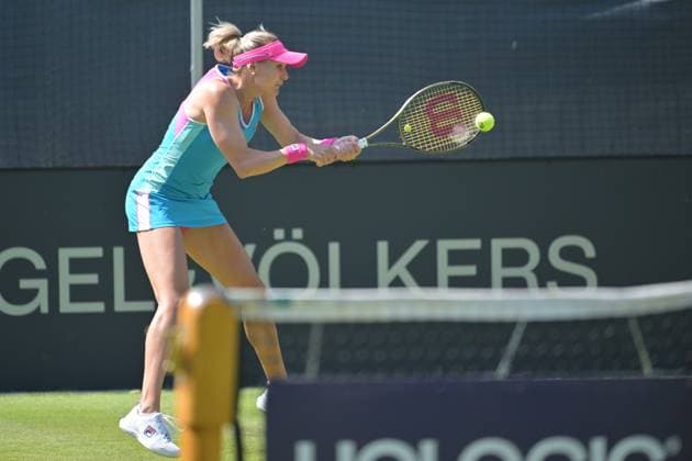 24 06 2023, xbrx, tennis Bad Homburg Open WTA 250, emspor, v l Baindl, Kateryna UKR , plays the ball, focused, concentrated Bad Homburg