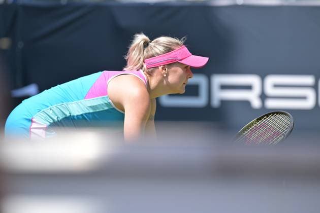 24 06 2023, xbrx, tennis Bad Homburg Open WTA 250, emspor, v l Baindl, Kateryna UKR , focused, focused Bad Homburg