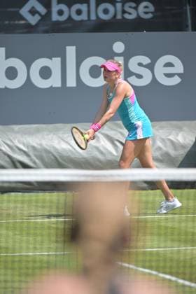 24 06 2023, xbrx, tennis Bad Homburg Open WTA 250, emspor, v l Baindl, Kateryna UKR , focused, focused Bad Homburg