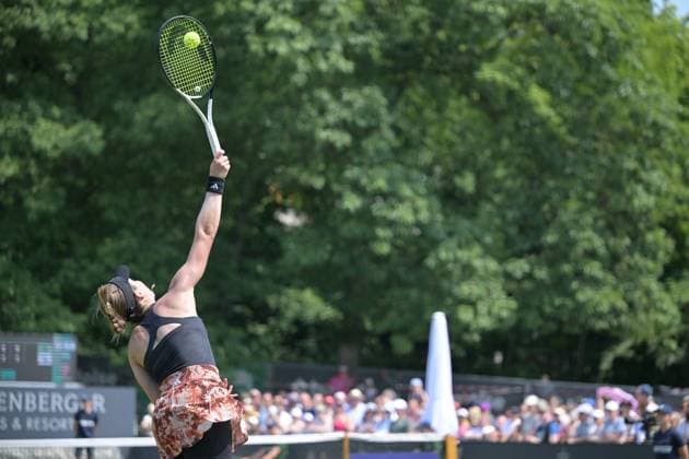 24 06 2023, xbrx, tennis Bad Homburg Open WTA 250, emspor, v l Volynets, Katie USA , focused, concentrated, plays the ball Bad Homburg.