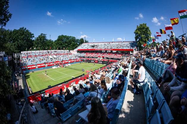 Spectators at Steffi Graf Stadium during the match between Maria SAKKARI GRE vs Marketa VONDROUSOVA CZE, bett1open presented by ecotrans Group, Berlin, LTTC Rot Weiß Berlin, 24 06 2023, Copyright: xClaudioxGärtnerx