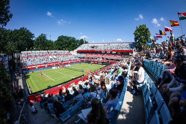 Spectators at Steffi Graf Stadium during the match between Maria SAKKARI GRE vs Marketa VONDROUSOVA CZE, bett1open presented by ecotrans Group, Berlin, LTTC Rot Weiß Berlin, 24 06 2023, Copyright: xClaudioxGärtnerx