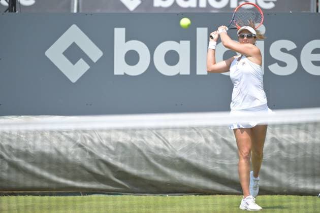 24 06 2023, xbrx, tennis Bad Homburg Open WTA 250, emspor, v l Podoroska, Nadia ARG , focused, concentrated, plays the ball Bad Homburg