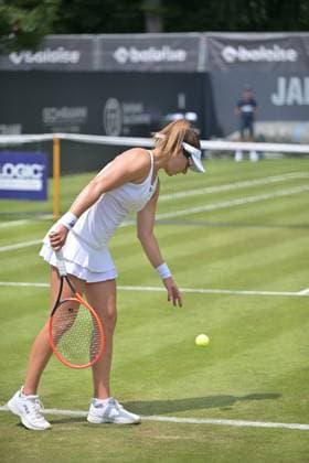 24 06 2023, xbrx, tennis Bad Homburg Open WTA 250, emspor, v l Podoroska, Nadia ARG , focused, concentrated, plays the ball Bad Homburg