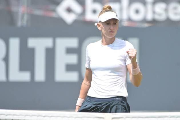 24 06 2023, xbrx, tennis Bad Homburg Open WTA 250, emspor, v l Teichmann, Jil SUI , focused, concentrated, cheering, gesturing with arms Bad Homburg