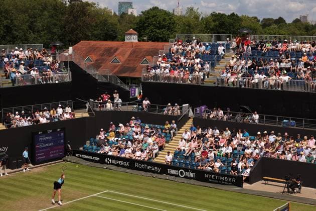 Mandatory Credit: Photo by Ryan Browne Shutterstock (13977107bl) Jelena Ostapenko of Latvia during her Semi-Final match. Rothesay Classic, Day Six, Tennis, Edgbaston Priory Club, Birmingham, UK - 24 Jun 2023 Rothesay Classic, Day Six, Tennis, Edgbaston Priory Club, Birmingham, UK - 24 Jun 2023 Copyright: xRyanxBrowne Shutterstockx 13977107bl