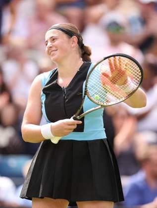 Mandatory Credit: Photo by Ryan Browne Shutterstock (13977107cw) Jelena Ostapenko of Latvia during her Semi-Final match. Rothesay Classic, Day Six, Tennis, Edgbaston Priory Club, Birmingham, UK - 24 Jun 2023 Rothesay Classic, Day Six, Tennis, Edgbaston Priory Club, Birmingham, UK - 24 Jun 2023 Copyright: xRyanxBrowne Shutterstockx 13977107cw