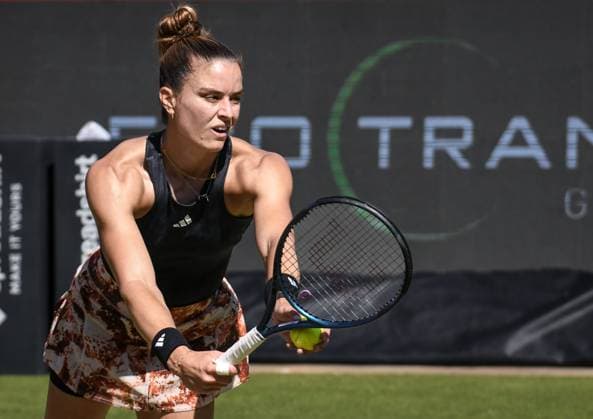 24 06 2023, xlakx, sports tennis, WTA Tour 2023 in Berlin emspor, v l Maria Sakkari Greece Berlin