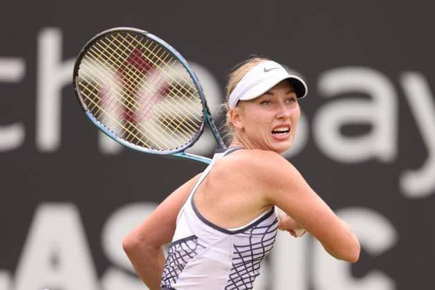 Mandatory Credit: Photo by Ryan Browne Shutterstock (13977107dr) Anastasia Potapova of Russia during her Semi-Final match. Rothesay Classic, Day Six, Tennis, Edgbaston Priory Club, Birmingham, UK - 24 Jun 2023 Rothesay Classic, Day Six, Tennis, Edgbaston Priory Club, Birmingham, UK - 24 Jun 2023 Copyright: xRyanxBrowne Shutterstockx 13977107dr